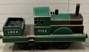 A large wooden model train LNER 7722 (H50cm W85cm)