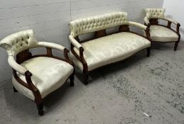 A Victorian drawing or parlour room suite