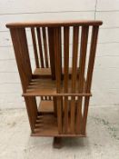 An Art Nouveau style revolving bookcase (H92cm)