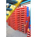 Lot - Akro and Uline Brand Stackable and Hangable Plastic Parts Bins, to Include: 4-1/2 in. Wide x