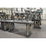 Delta 3-Head Production Drill, S/N's: N/A; with 24 in. x 78 in. Work Table, (3) Jacobs 14N Drill