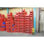 Lot - Akro and Uline Brand Stackable and Hangable Plastic Parts Bins, to Include: 4-1/2 in. Wide x