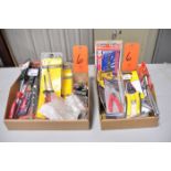 Lot - New Hand Tools in (2) Boxes, to Include: Screwdrivers, Wrenches, Sockets, Adjustable Wrench,