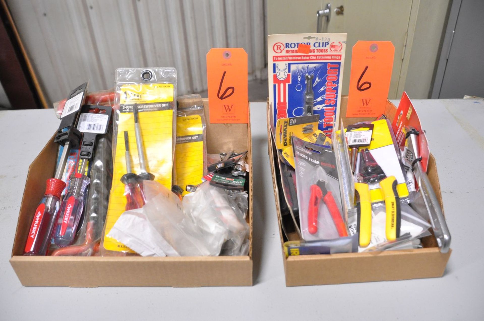 Lot - New Hand Tools in (2) Boxes, to Include: Screwdrivers, Wrenches, Sockets, Adjustable Wrench,