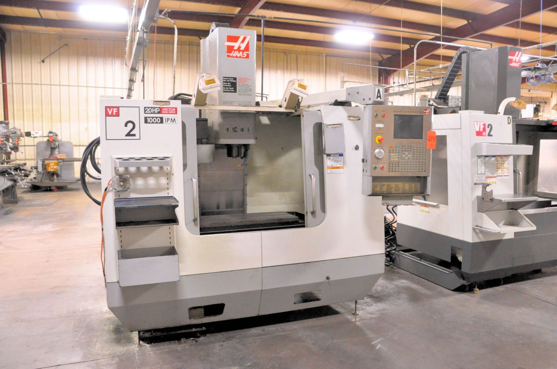 Haas Model VF-2D CNC Vertical Machining Center, S/N: 43534 (2005); with 36 in. x 16 in. (approx.) - Image 2 of 8