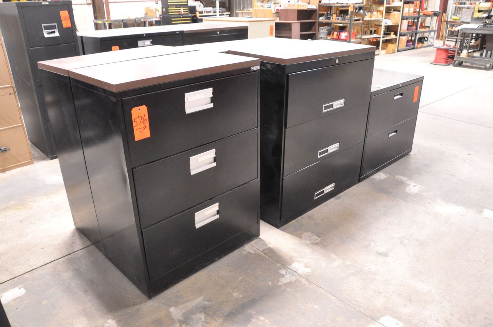 Lot - (4) 3-Drawer and (2) 2-Drawer Steel Lateral File Cabinets, in (1) Group - Image 3 of 3