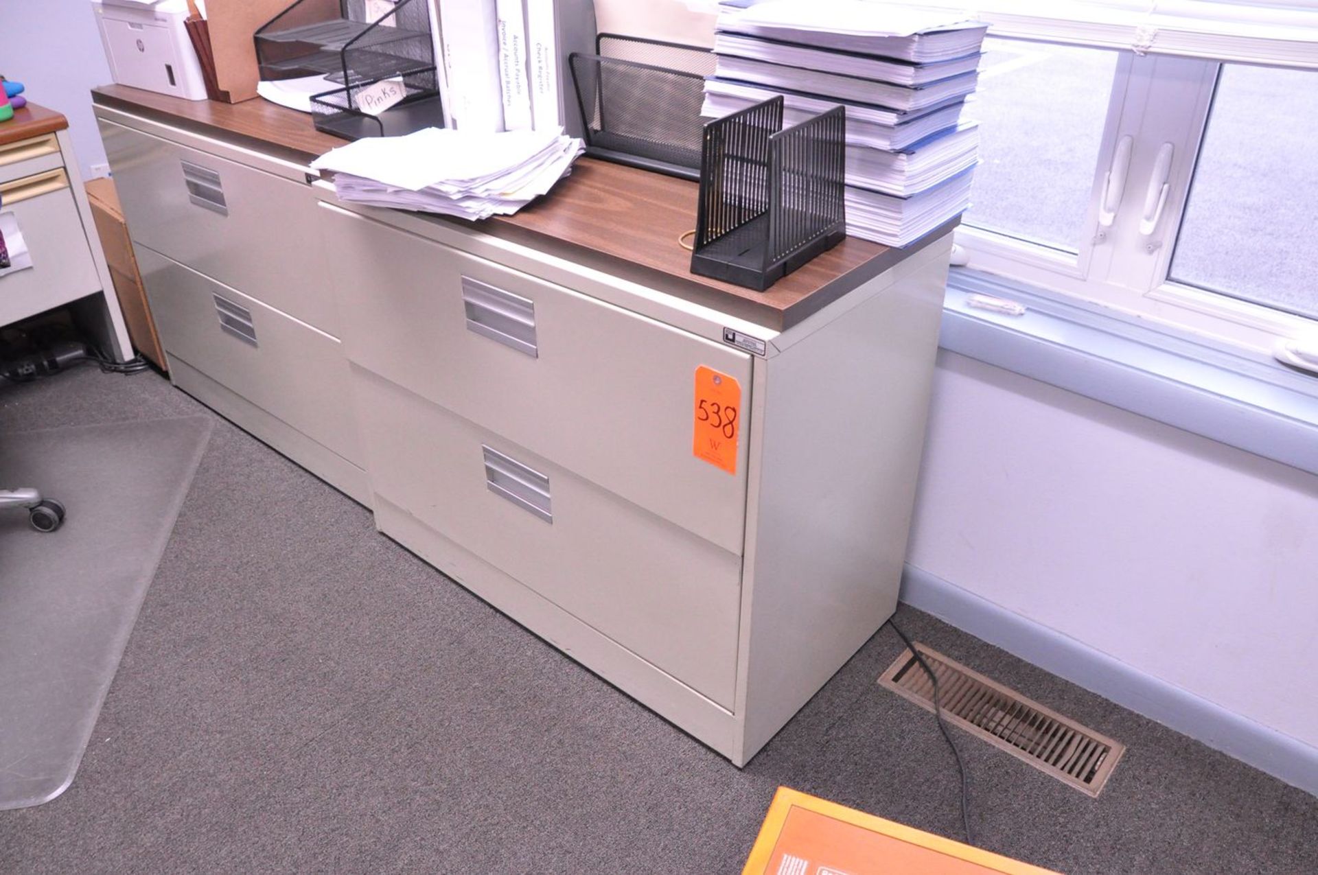 Lot - (3) Desks, (2) 2-Drawer Lateral File Cabinets and (1) 4-Drawer Lateral File Cabinet - Image 4 of 5