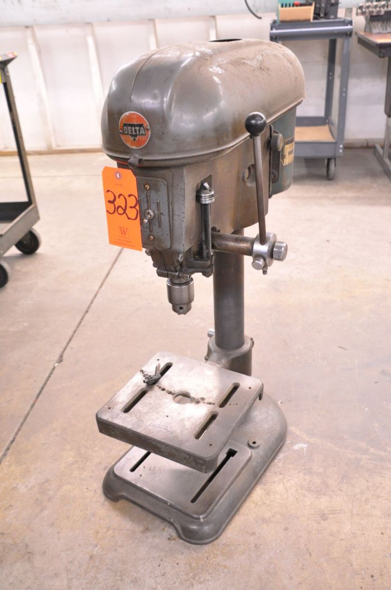 Delta Rockwell 15 in. Bench-Top Drill Press, S/N: 121-8550; with 10 in. x 10 in. Work Table,