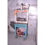 Power Team 10-Ton H-Frame Press, S/N: 30AK717558 (2007); with 4-1/2 in. Bench Vise