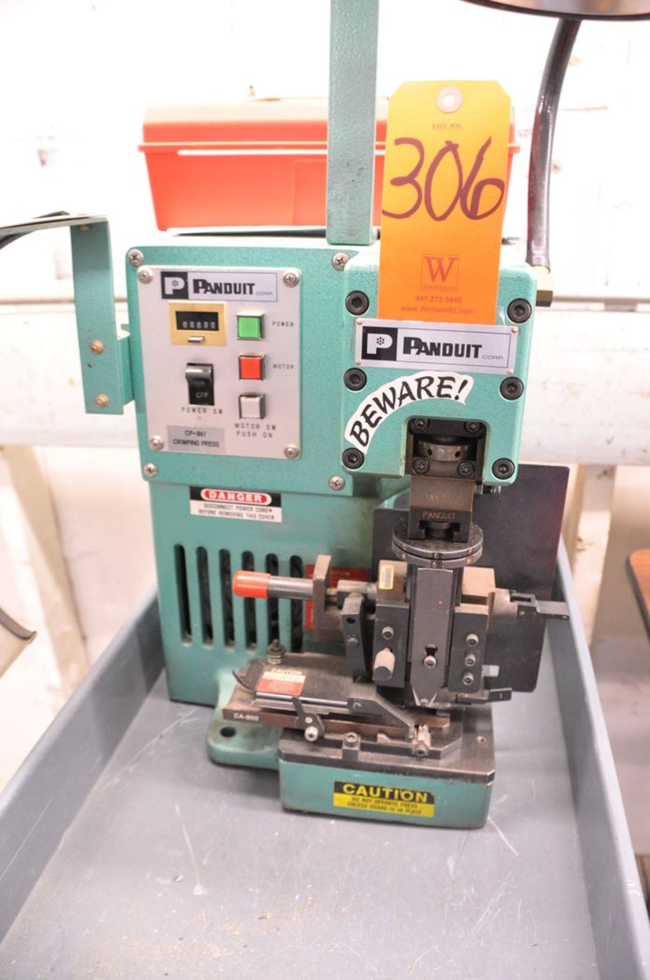Panduit Model CP-861 Crimper Press, S/N: 568 (2005); with Die Inserts - Image 2 of 3