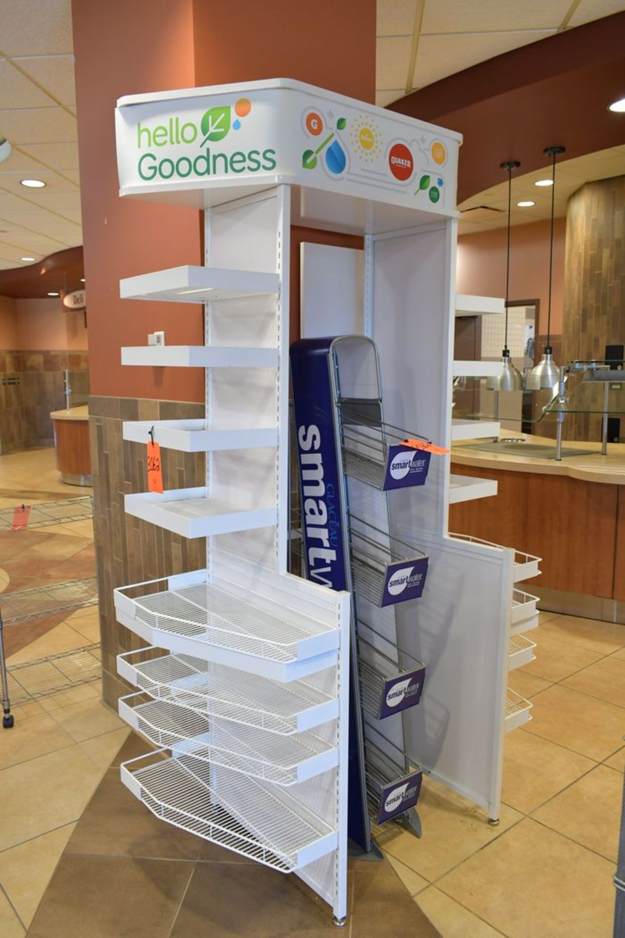 Hello Goodness Display Rack with Portable Wire Rack (Located In: Kitchen)