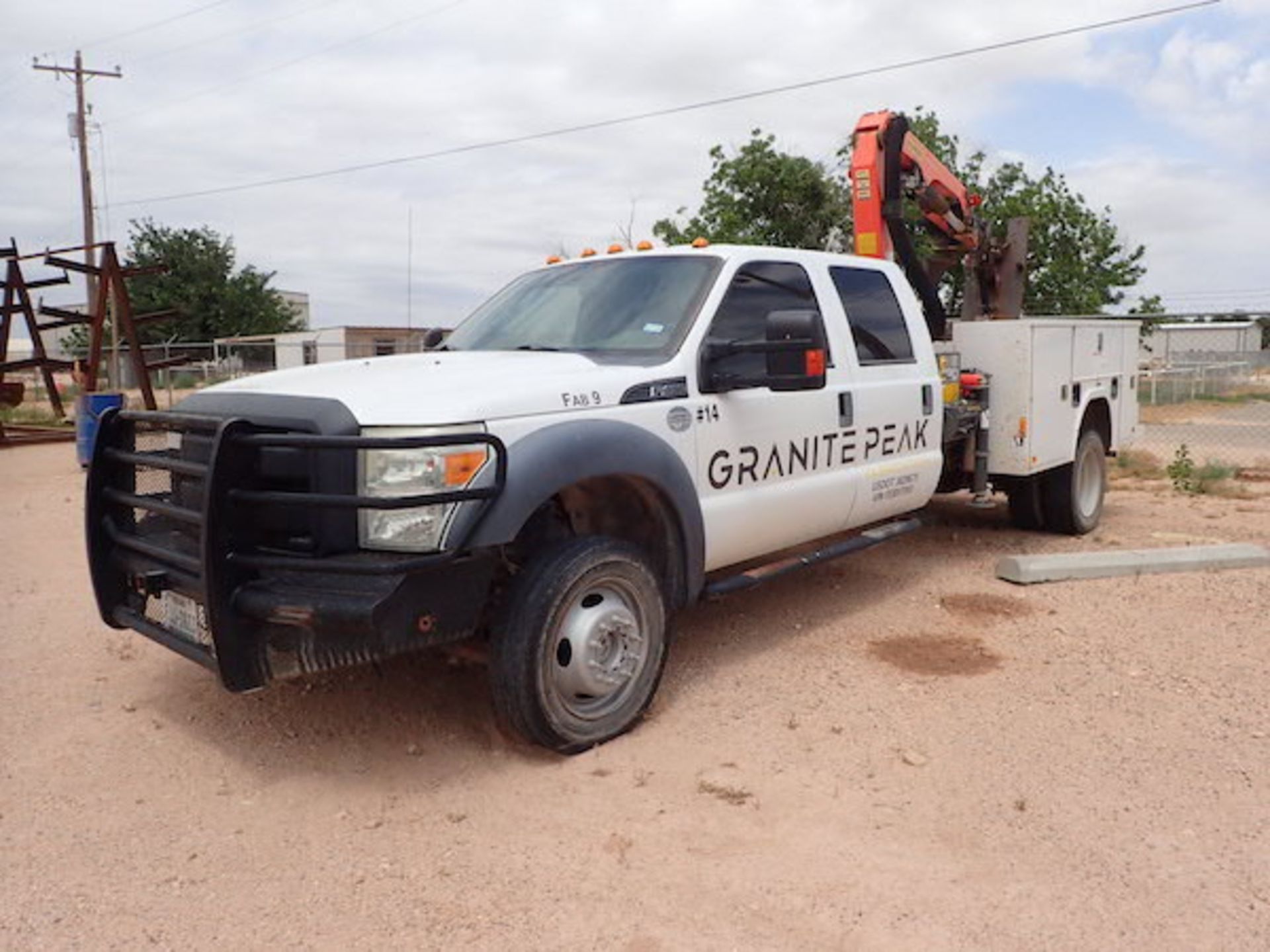 2015 Ford F-450 XL Super Duty Quad Cab Service Truck, VIN: 1FD0W4HTXFEB57093; 4 x 4, with Power