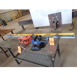 Lot - (1) Central Forge 6 in. Vise, (1) Atlas 5-Ton Lifting Clamp, and (2) Levels
