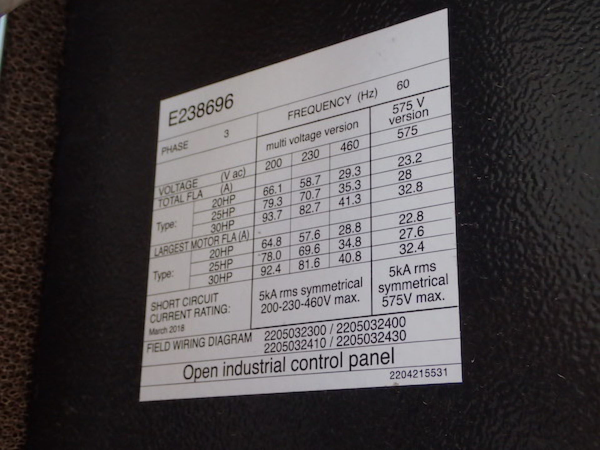 Chicago Pneumatics 25-HP Model QRS-25 Horizontal Tank Mounted Rotary Screw Air Compressor, S/N: - Image 7 of 10