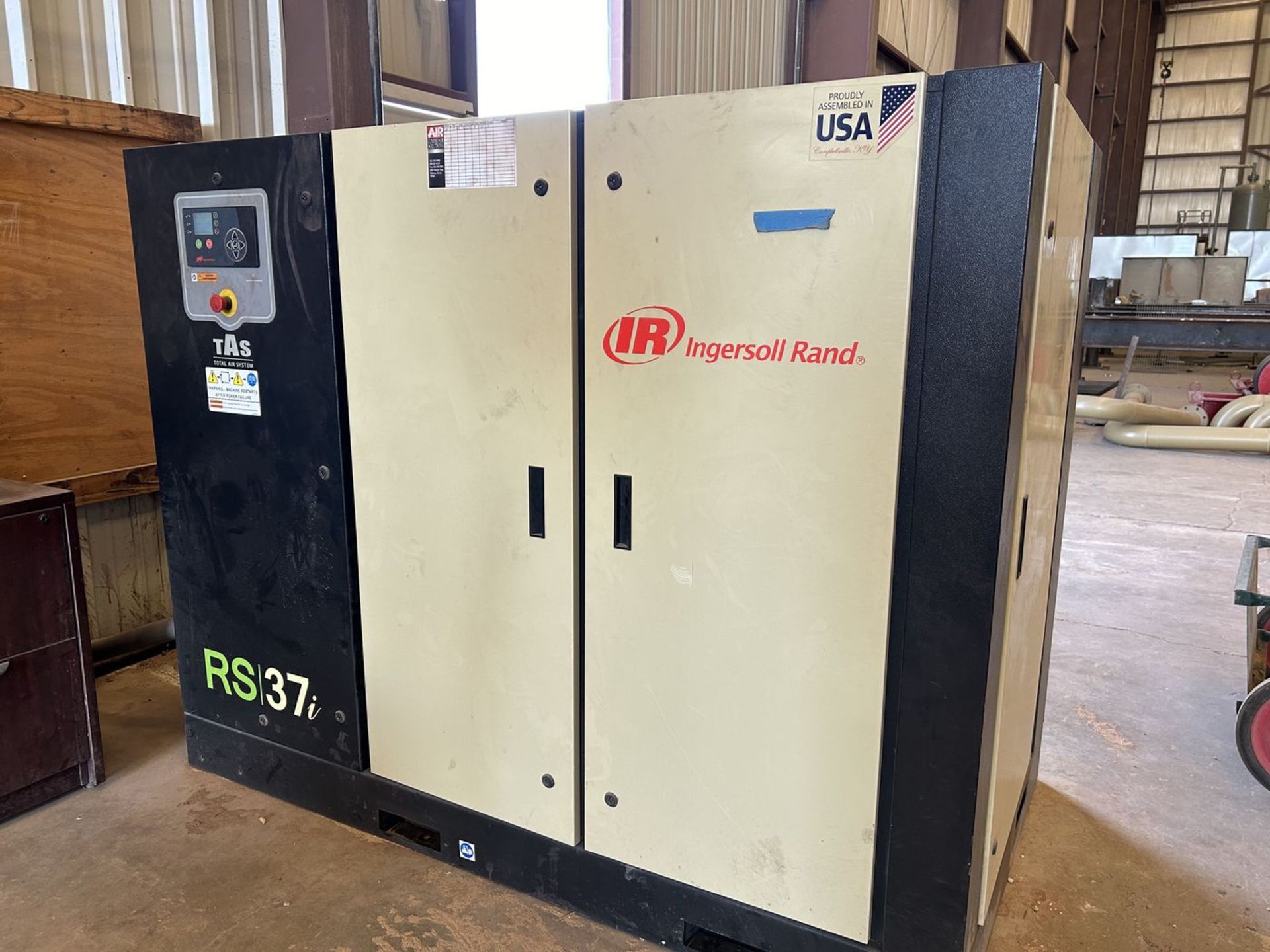 Ingersoll-Rand 50 HP Model RS37i-A118-TAS Rotary Screw Air Compressor, S/N: CBV701654; Rated at