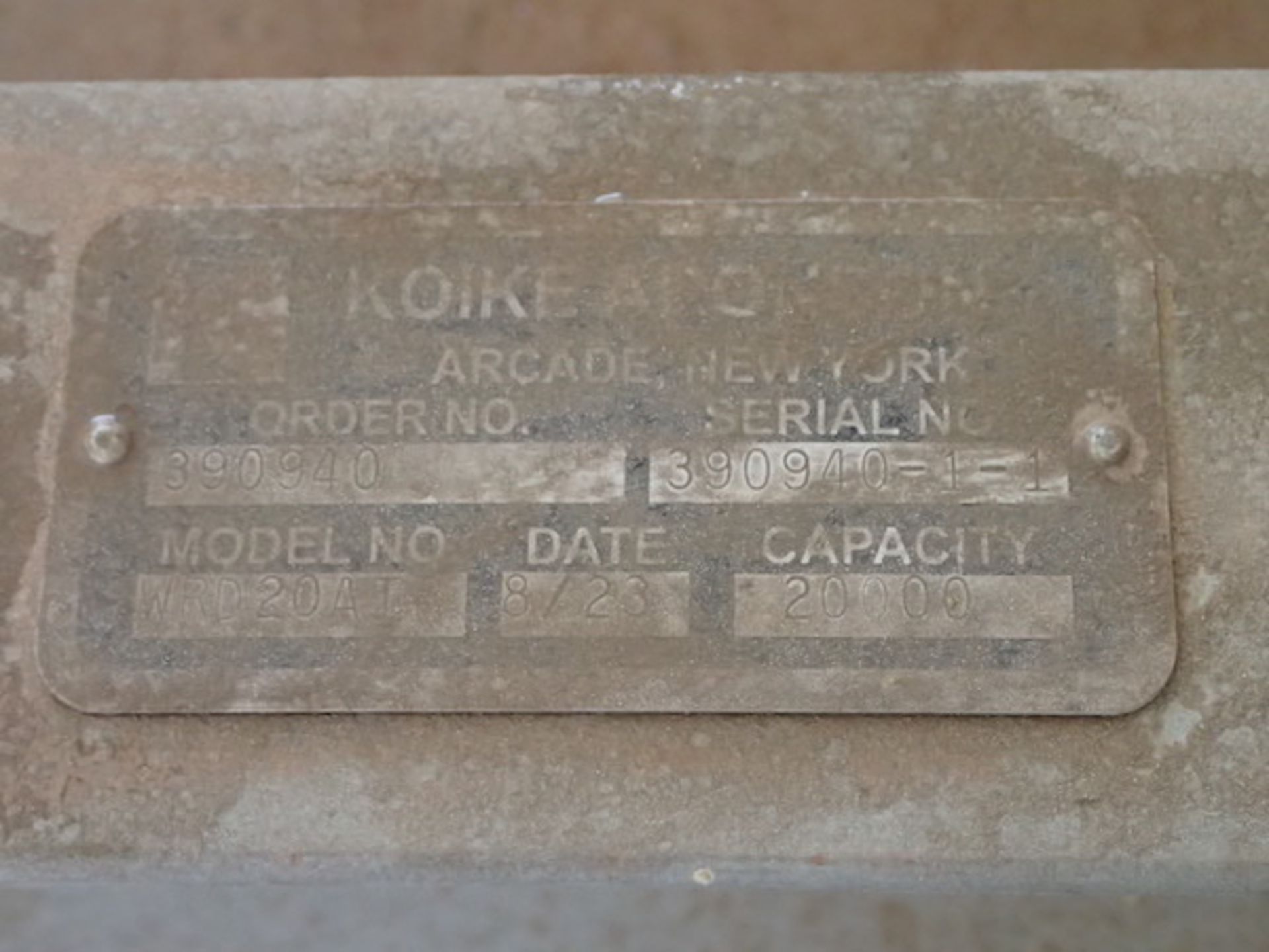 Lot - Koike Aronson Ransome 20,000 lb. Cap. Model WRD20ATR Power Turning Roll, S/N: 390940-1-1 ( - Image 8 of 8