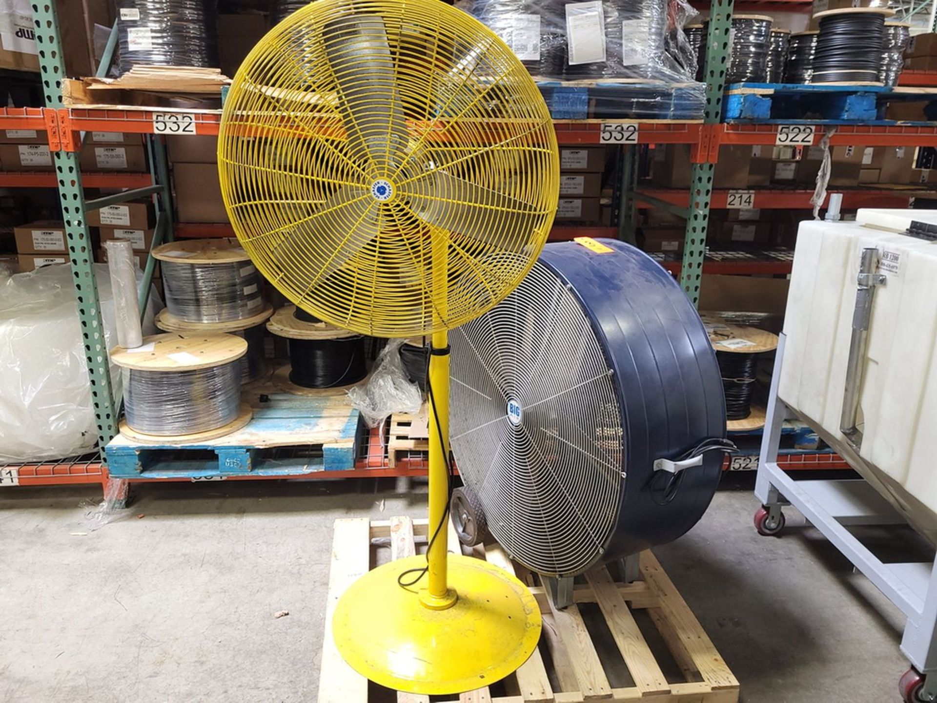 Lot - Shop Fans; to Include: (1) Big Air 42 in. Portable Air Circulator, and (1) Schaefer 30 in.