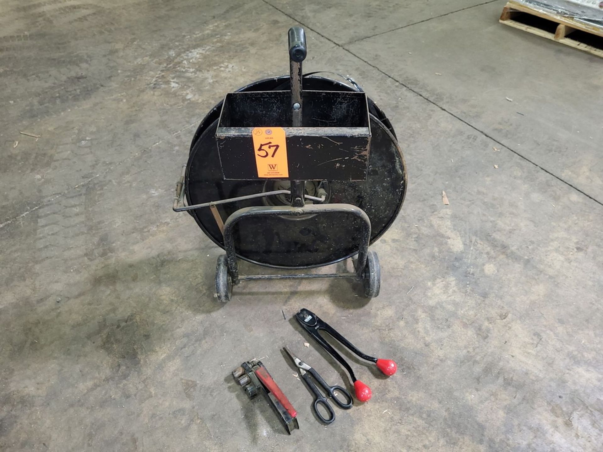 Portable Banding Cart; Nylon Strapping and (4) Banding Tools