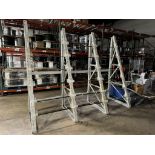 Lot - (3) Sections of Global Reel Racks; 6-Tier, Includes (4) Uprights, (36) Axle Brackets &