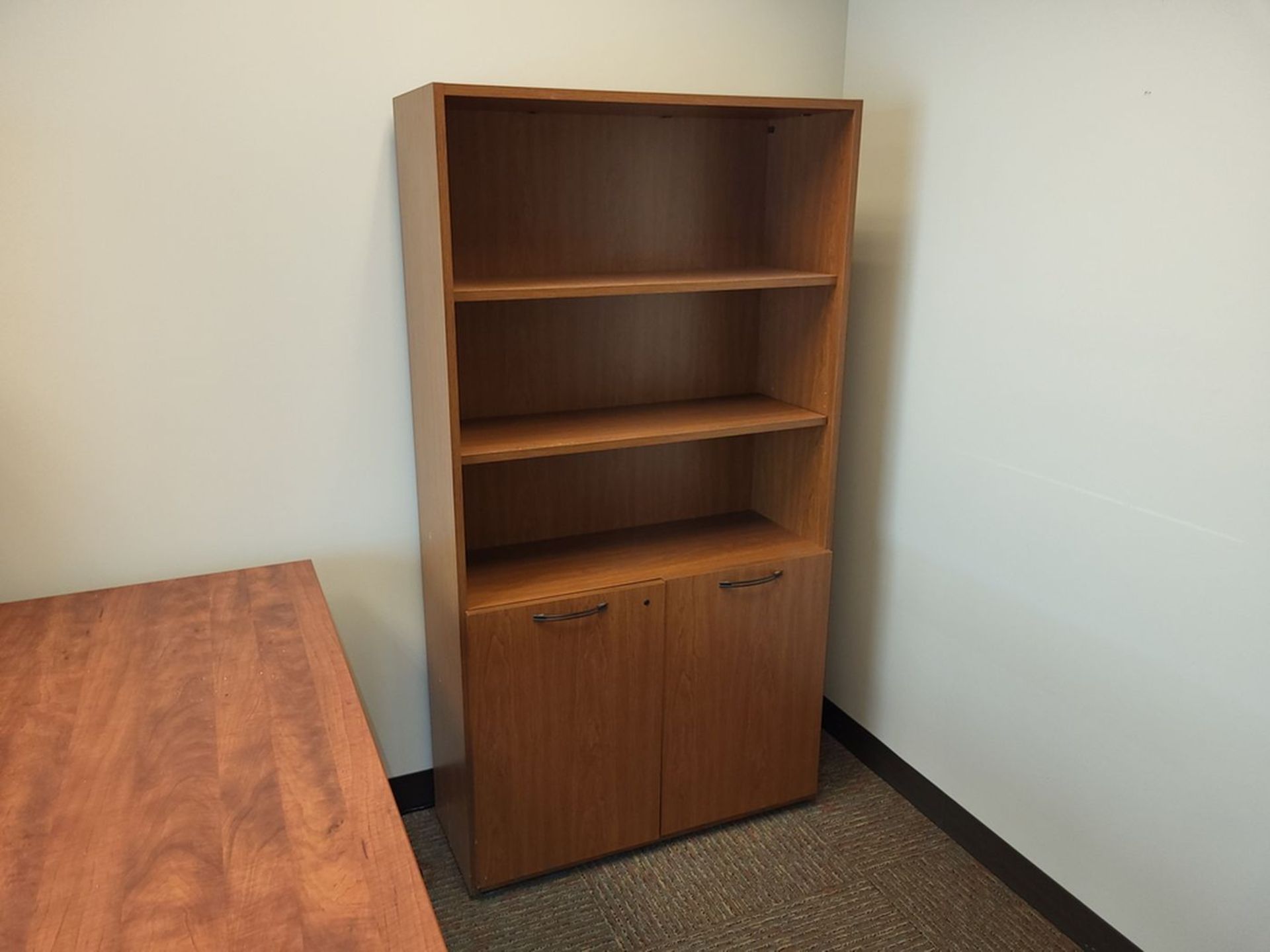 Lot - Wrap-Around Laminate Desk; with Side Cabinet (No Chair) - Image 3 of 3