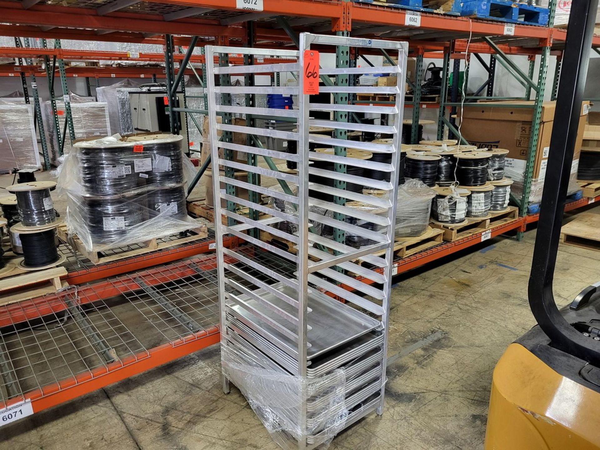 Aluminum Stationary Bakers Rack; Includes: (21) Aluminum Trays