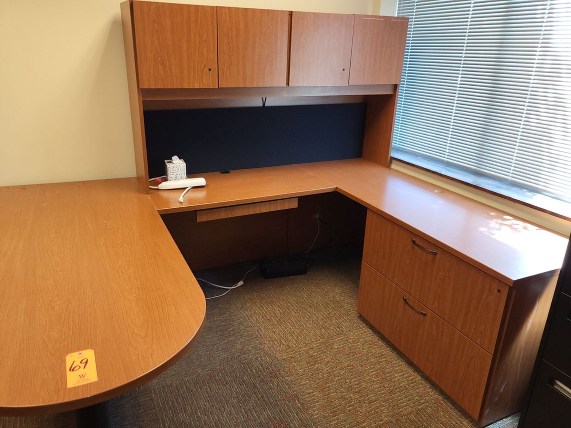 National WaveWorks Wrap-Around Executive Wood Desk; (No Chair) - Image 2 of 2