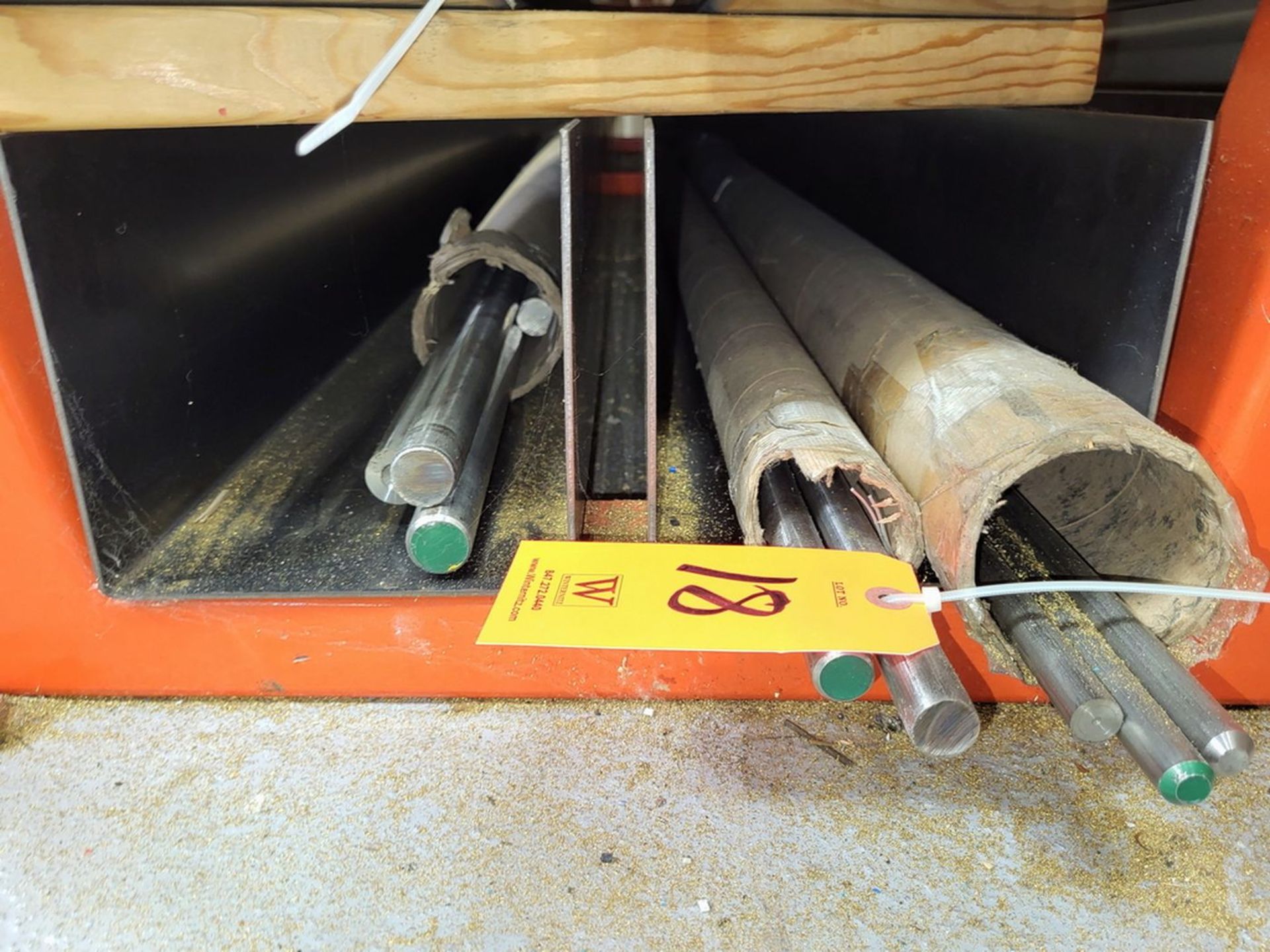 Lot - Assorted Brass & Stainless Steel Bars (in (4) Troughs along Bottom of Rack) - Image 3 of 3