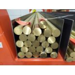 Lot - (24) approx. B3600 Half Hard Brass Bars; 1.25 in. x 12 ft. long (Bars Only, in (1) Trough)