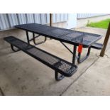 Outdoor Picnic Table; Plastic Coated Steel, 30 in. x 96 in.