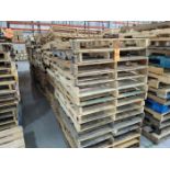 Lot - Assorted Wood Pallets (75) approx., in (1) Row