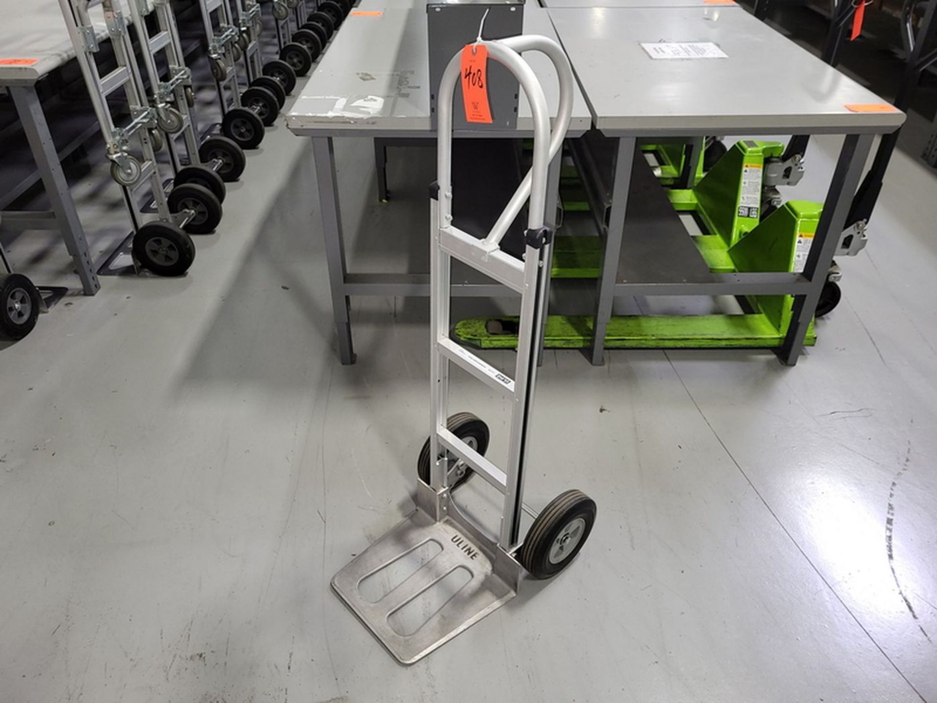 Uline Model H-3199 Aluminum 2-Wheel Hand Truck; Solid Wheels