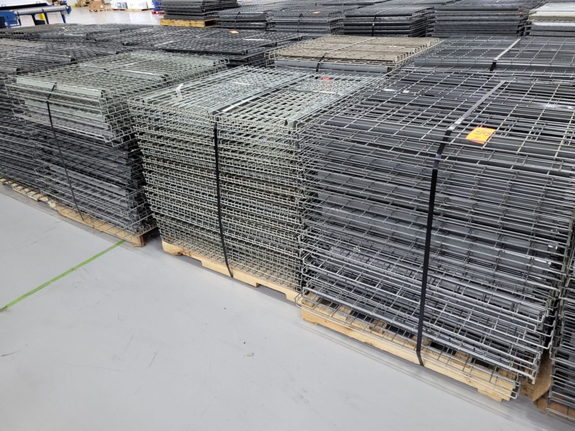 Lot - Steel Wire Pallet Rack Decking; (38) approx. per Pallet, on (3) Pallets