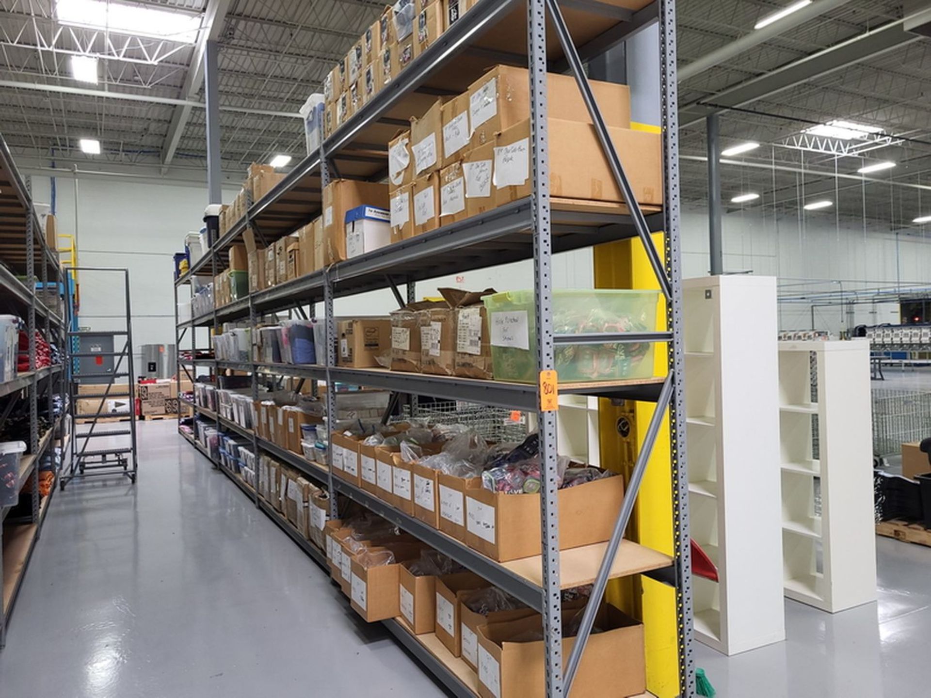 Lot - (5) Sections of Light Duty Shelving, to Include: (6) Uprights, 5-Tier with (50) Cross