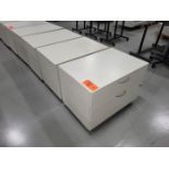 Lot - (4) Rolling 2-Drawer Cabinets; 30 in. x 20 in. x 22.5 in. high