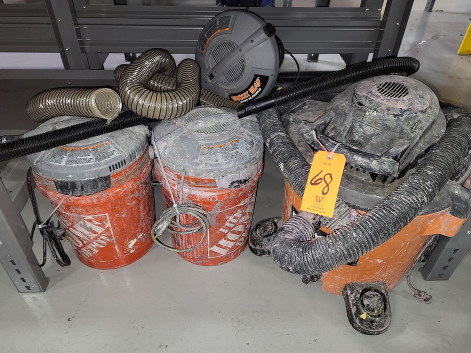 Lot - (4) Assorted Shop Vacuums