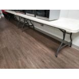 Lot - (2) Poly Folding Tables; 30 in. x 96 in.