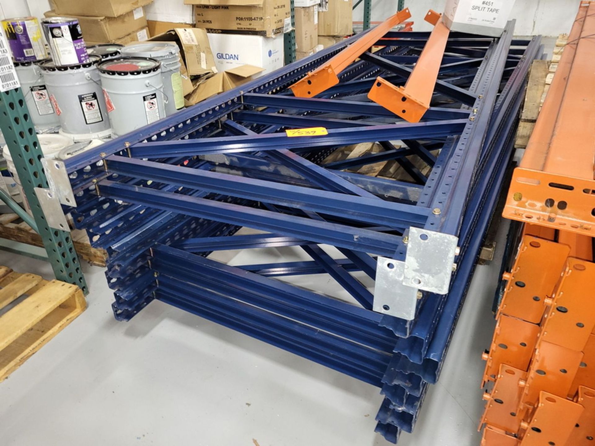 Lot - Interlake Medium Duty Pallet Racking; Disassembled, Includes (12) approx. 12 ft. Uprights, ( - Image 2 of 4