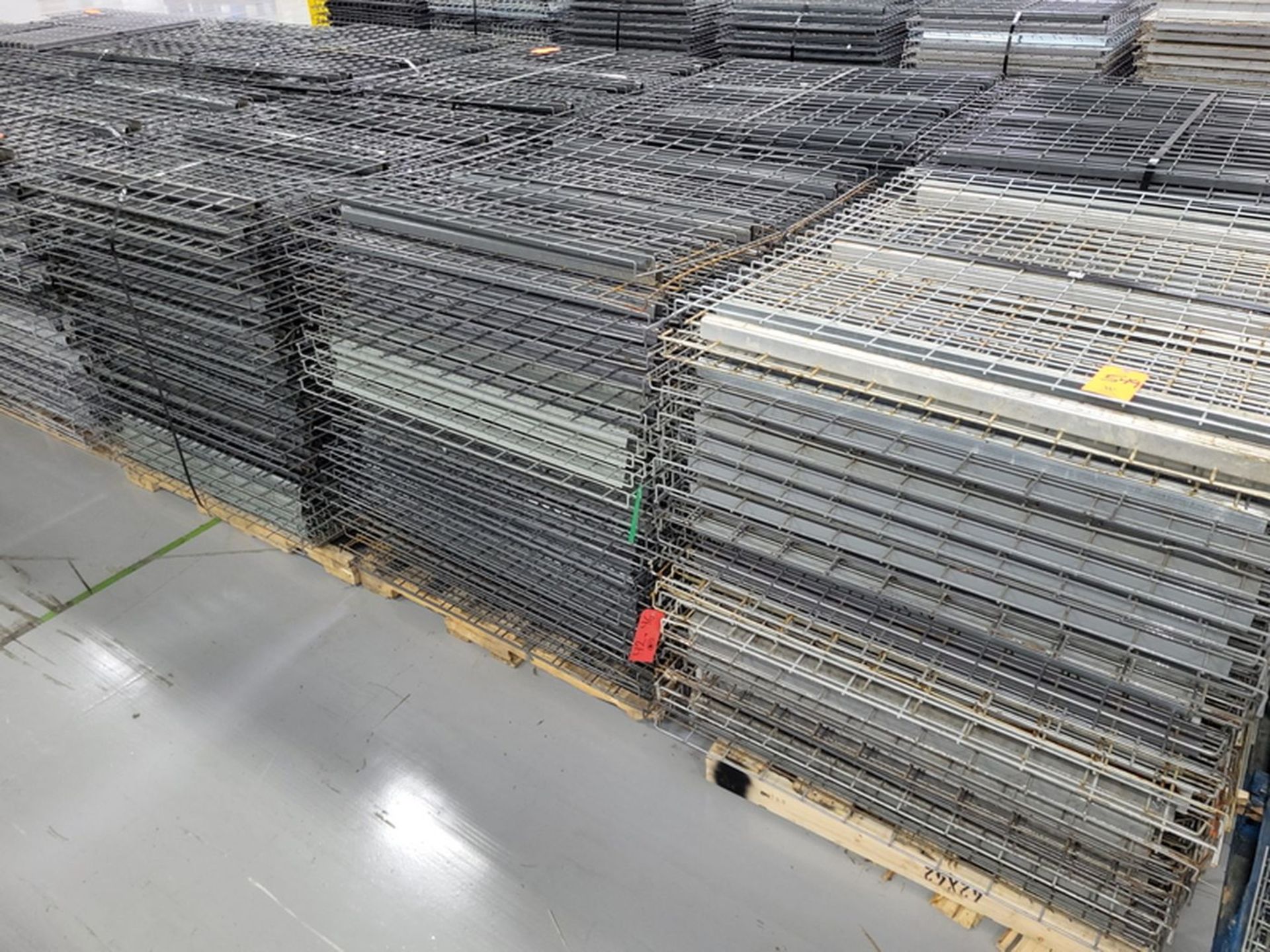 Lot - Steel Wire Pallet Rack Decking; (38) approx. per Pallet, on (3) Pallets