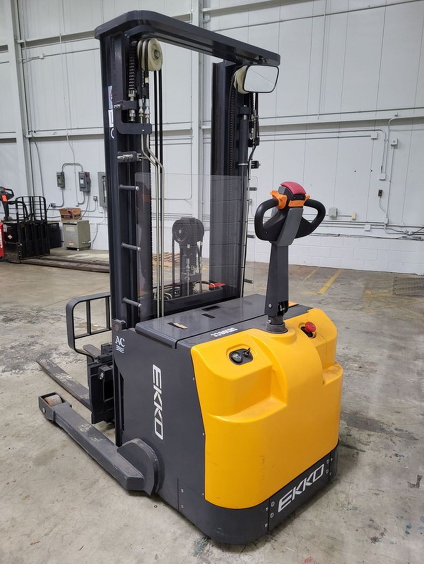 EKKO 3,300 lb. Cap. Model ERT5 Electric Walk-Behind Scissor Reach Stacker, S/N: EK2009ER0001/ - Image 3 of 6