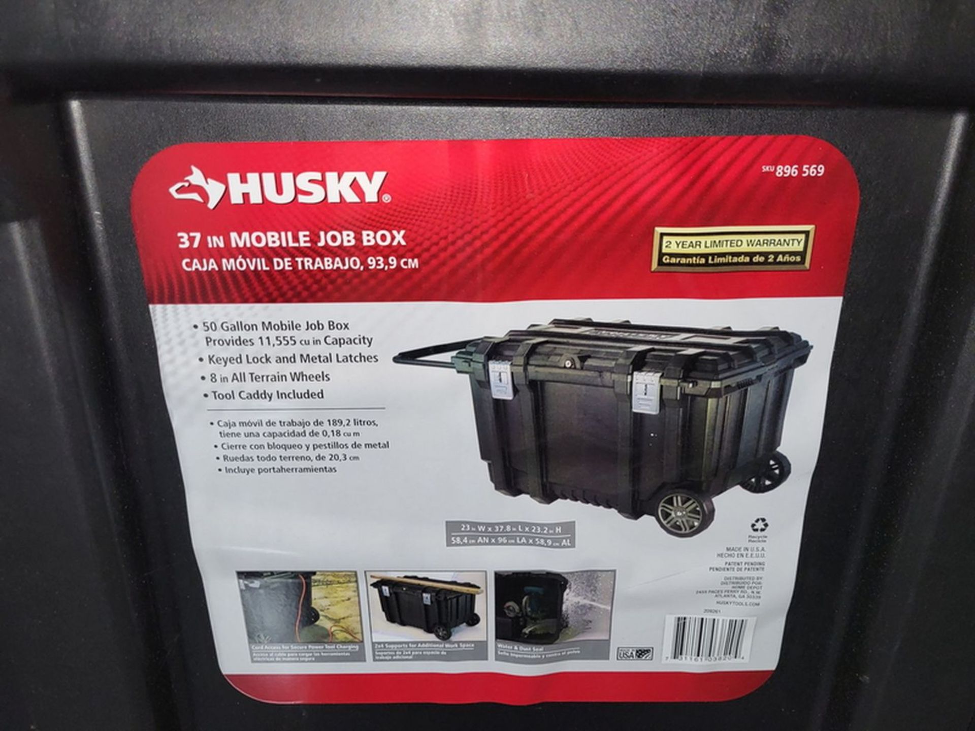 Lot - (3) Assorted Husky Heavy Duty Poly Rolling Cases; - Image 8 of 8