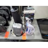 Lot - (4) Assorted Space Heaters, (1) Humidifier & (2) Garment Steamers