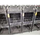 Lot - (4) Uline Poly Flat Shelf Utility Carts; 2-Tier, with Single Side Handle, Overall Size 25