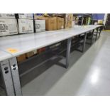 Lot - (5) 6 ft. x 3 ft. Laminate Worktables; Adjustable Height