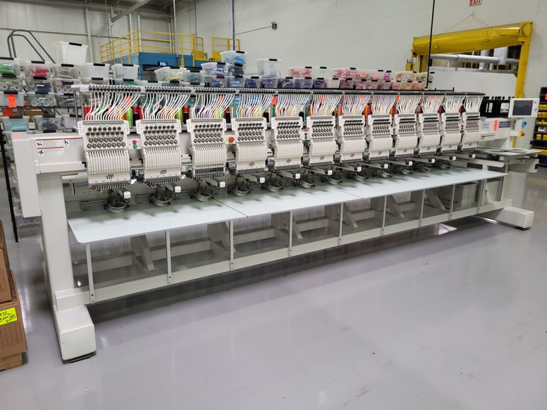 Tajima Model TMAR-V1512C 15-Needle 12-Multicolor Heads Type 1-1AU Embroidery Machine, S/N: - Image 2 of 5