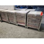 Lot - (4) GSF Portable Aluminum Screen Carts & Contents; Fits 23 in. x 31 in. Frames, Includes (