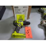 Ryobi 1/2 in. Cordless Driver; 18-Volt, Unused in Box (No Battery or Charger)