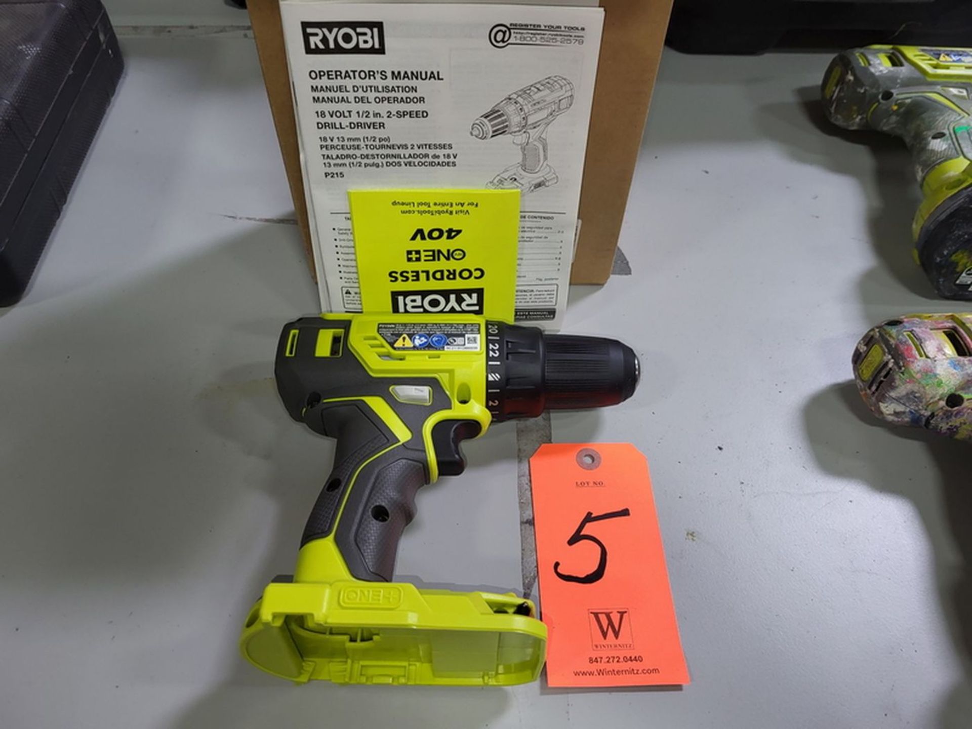 Ryobi 1/2 in. Cordless Driver; 18-Volt, Unused in Box (No Battery or Charger)
