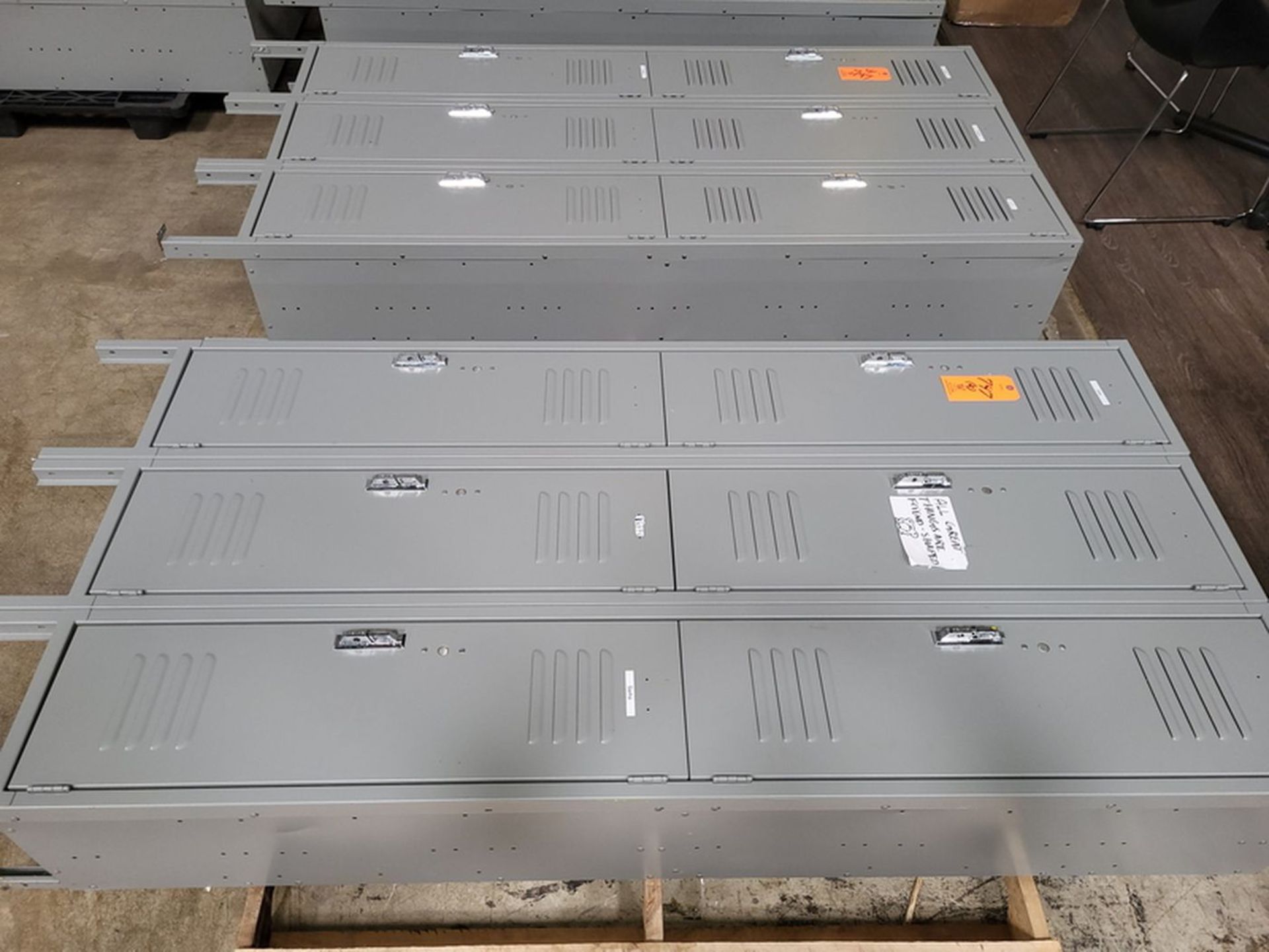 Lot - (2) 6-Door Steel Locker Units;