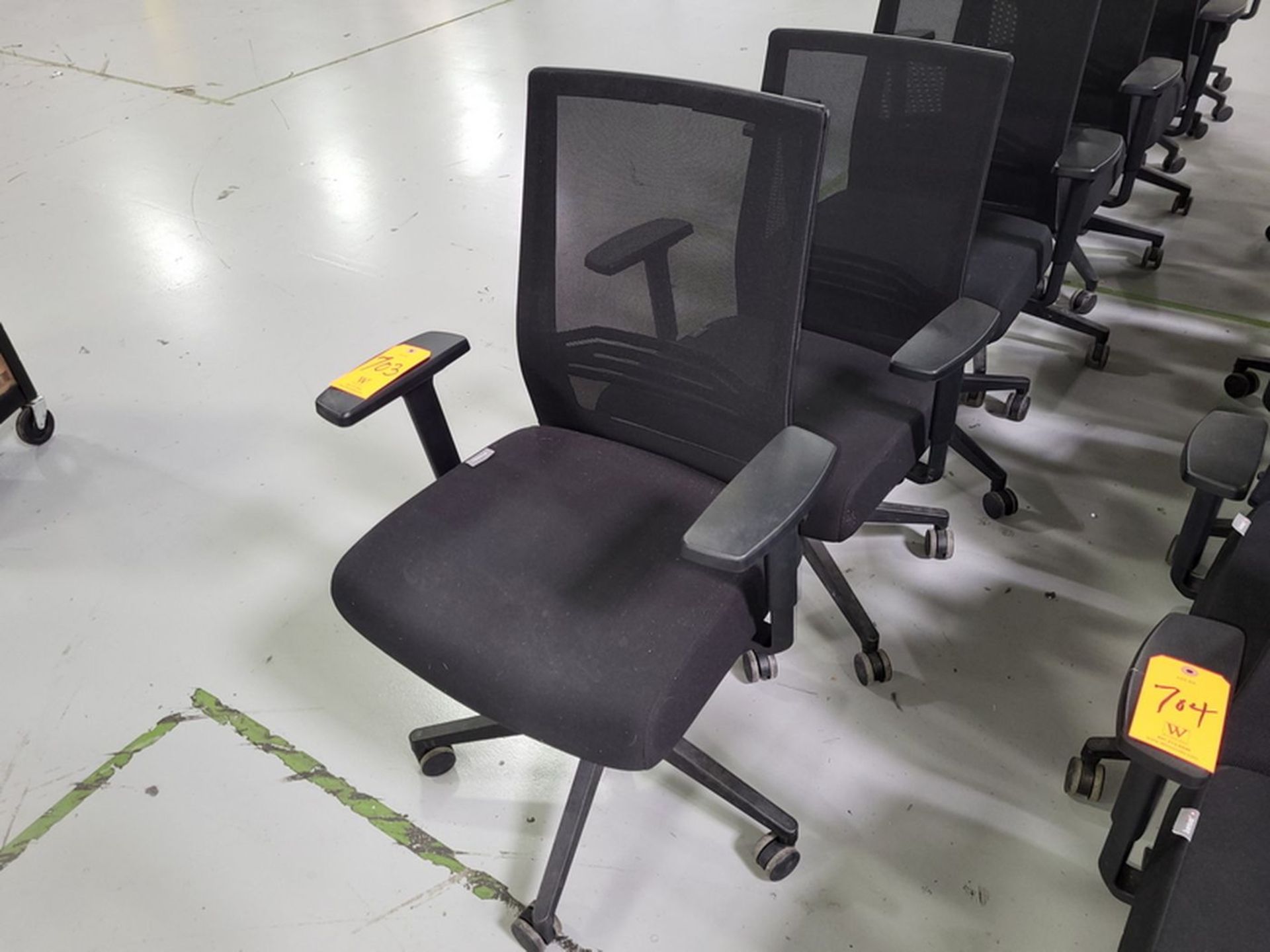 Lot - (8) Black Matching Swivel Chairs; - Image 2 of 3