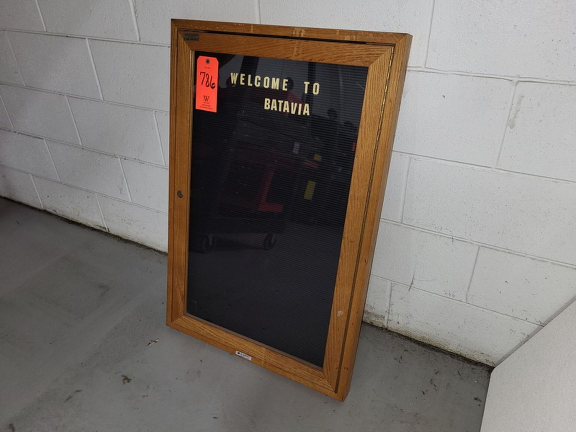Wood Framed Sign Board;